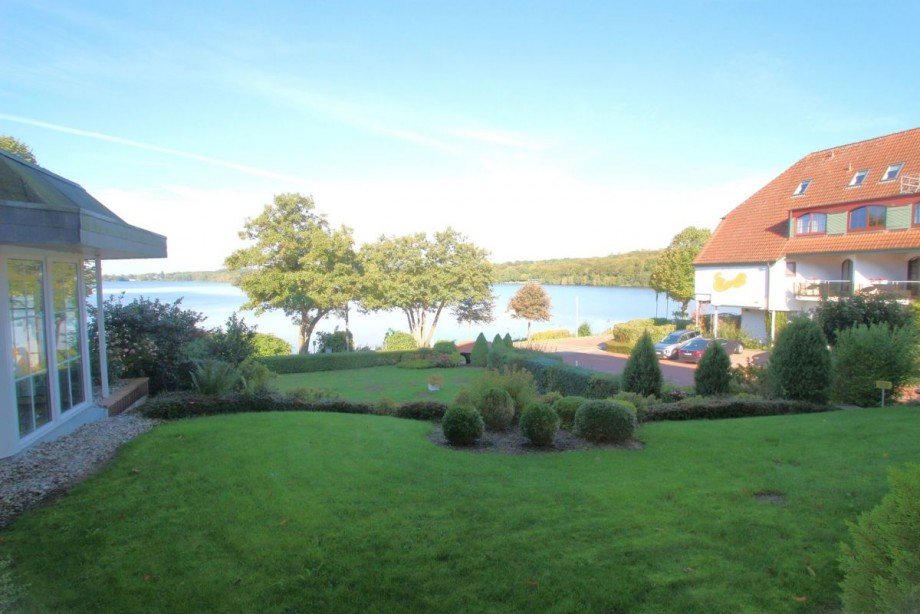 Blick von der Terrasse Wohnung Malente